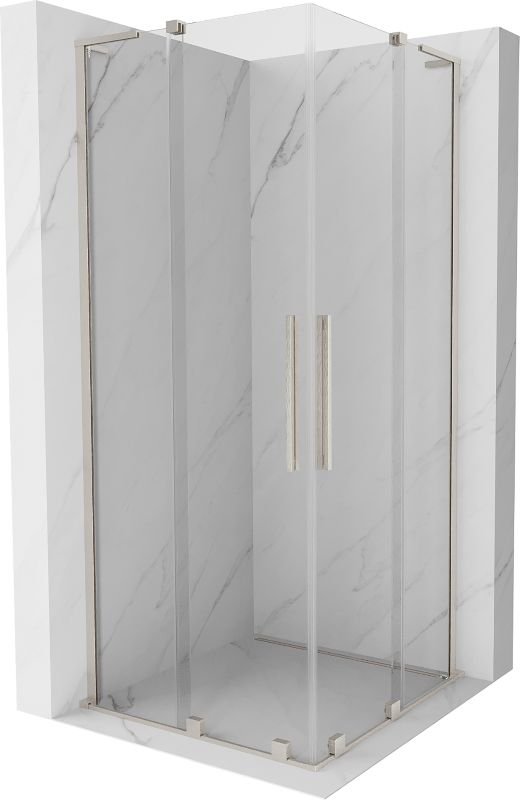 Kabina prysznicowa Mexen Velar L Duo rozsuwana 90 x 90 cm transparent nikiel szczotkowany 1 szt.