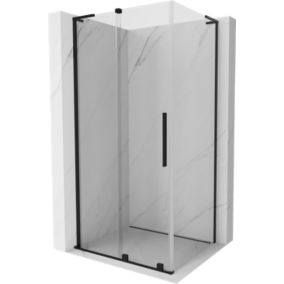 Kabina prysznicowa Mexen Velar L rozsuwana 100 x 120 cm transparent czarna 1 szt.