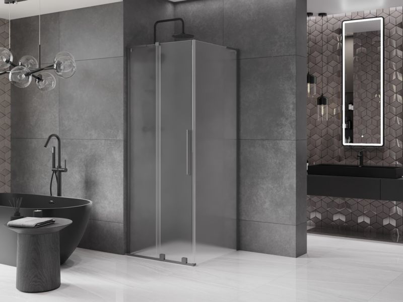 Kabina prysznicowa Mexen Velar L rozsuwana 110 x 110 cm szron gun metal 1 szt.
