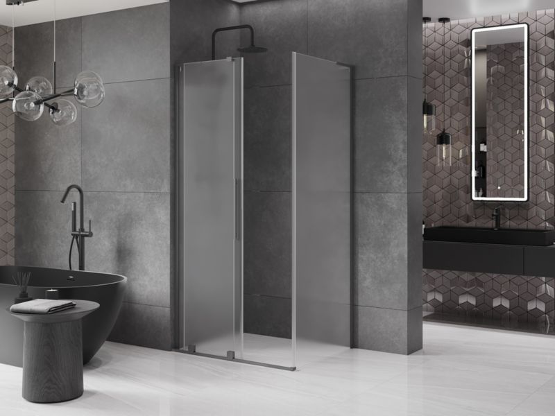 Kabina prysznicowa Mexen Velar L rozsuwana 120 x 110 cm szron gun metal 1 szt.