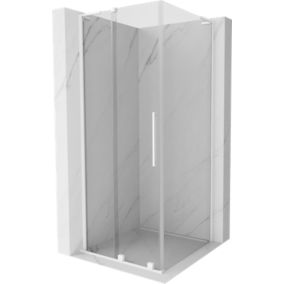 Kabina prysznicowa Mexen Velar L rozsuwana 120 x 120 cm transparent biała 1 szt.