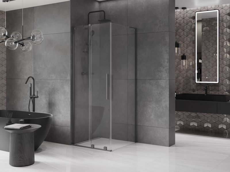 Kabina prysznicowa Mexen Velar L rozsuwana 120 x 120 cm transparent gun metal 1 szt.