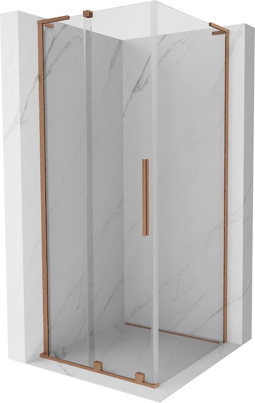 Kabina prysznicowa Mexen Velar L rozsuwana 120 x 120 cm transparent miedź szczotkowana 1 szt.