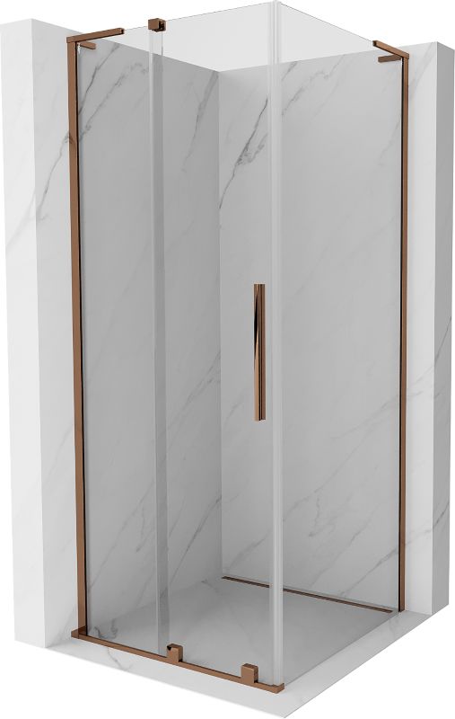 Kabina prysznicowa Mexen Velar L rozsuwana 120 x 120 cm transparent różowe złoto 1 szt.