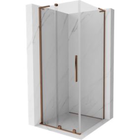 Kabina prysznicowa Mexen Velar L rozsuwana 120 x 120 cm transparent różowe złoto 1 szt.