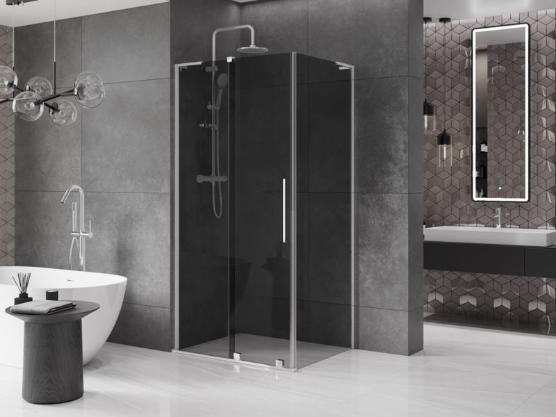 Kabina prysznicowa Mexen Velar L rozsuwana 120 x 85 cm grafit chrom 1 szt.