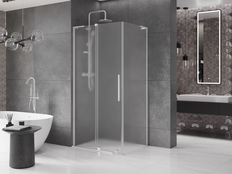 Kabina prysznicowa Mexen Velar L rozsuwana 120 x 85 cm szron chrom 1 szt.