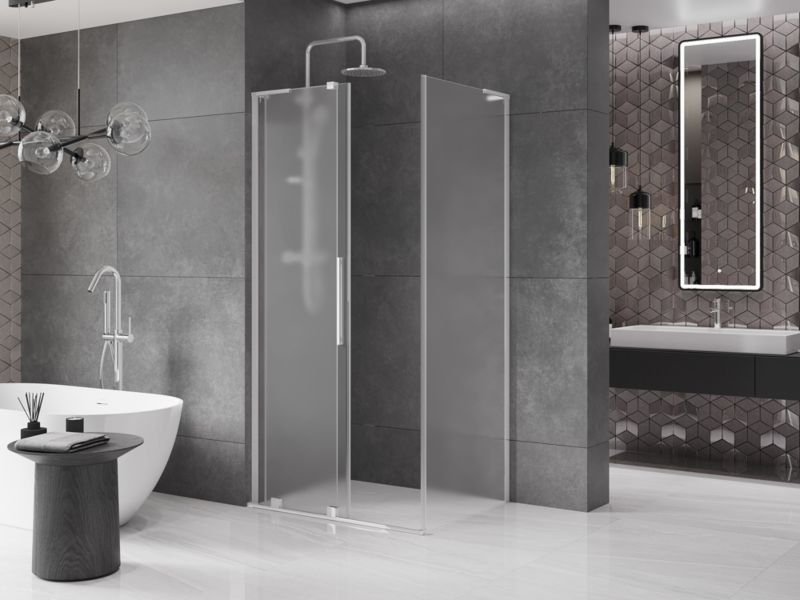 Kabina prysznicowa Mexen Velar L rozsuwana 120 x 85 cm szron chrom 1 szt.