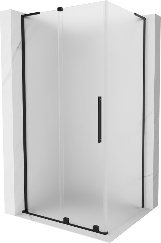 Kabina prysznicowa Mexen Velar L rozsuwana 120 x 85 cm szron czarna 1 szt.