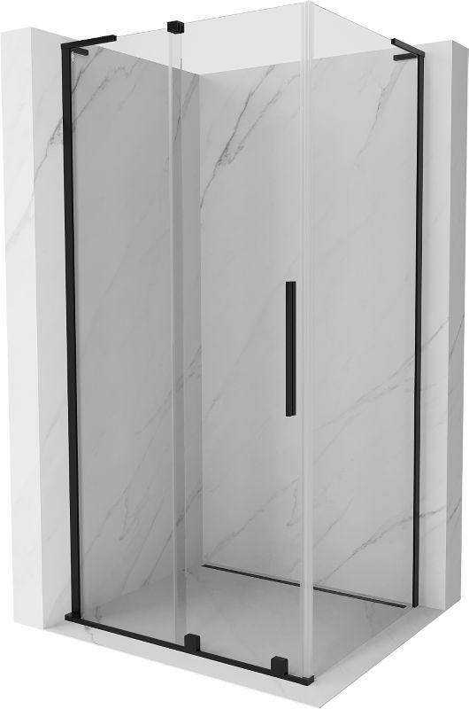 Kabina prysznicowa Mexen Velar L rozsuwana 90 x 100 cm transparent czarna 1 szt.