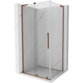 Kabina prysznicowa Mexen Velar L rozsuwana 90 x 70 cm transparent różowe złoto 1 szt.