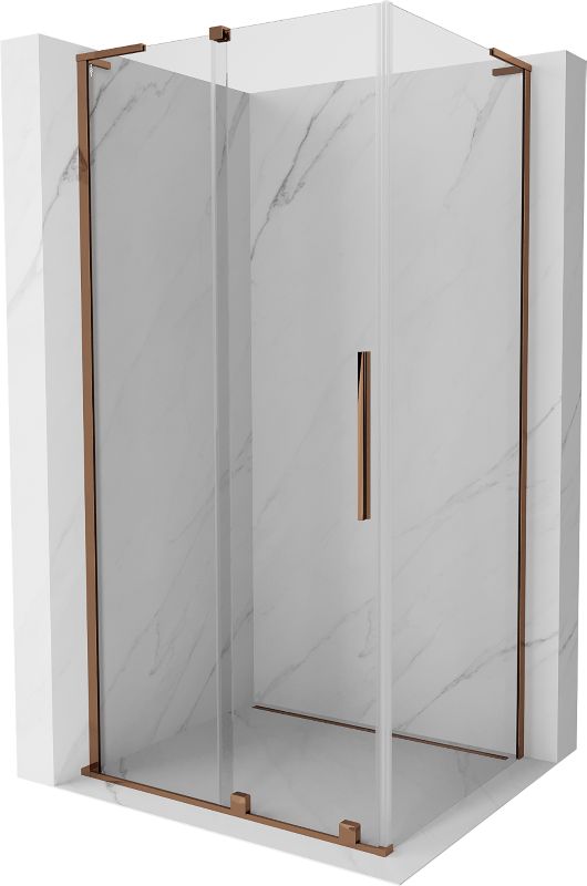 Kabina prysznicowa Mexen Velar L rozsuwana 90 x 85 cm transparent różowe złoto 1 szt.