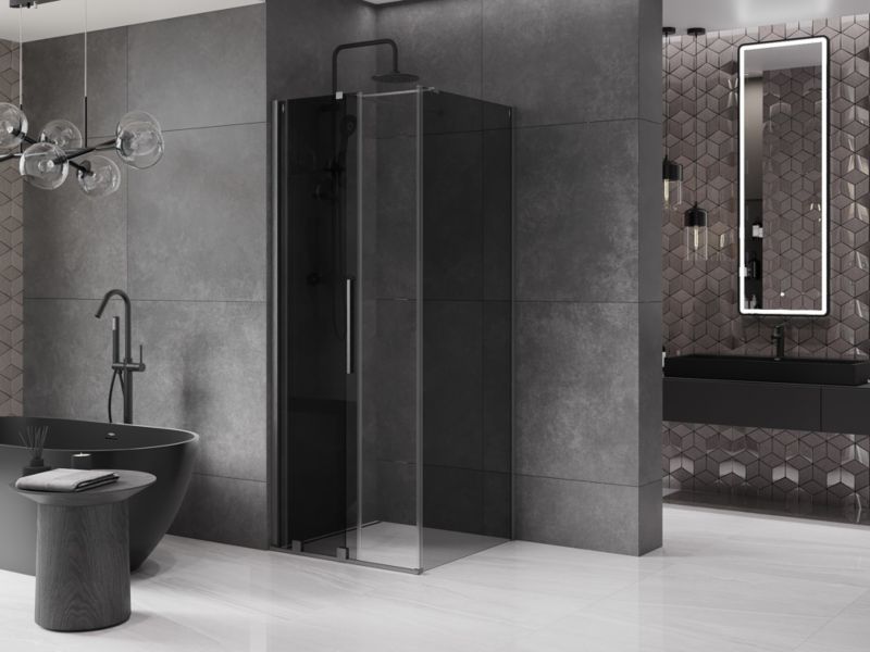 Kabina prysznicowa Mexen Velar rozsuwana 100 x 100 cm grafit gun gray szczotkowany 1 szt.
