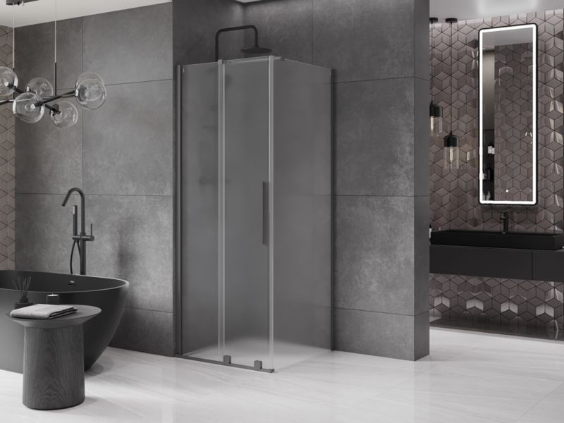 Kabina prysznicowa Mexen Velar rozsuwana 110 x 110 cm szron gun metal 1 szt.