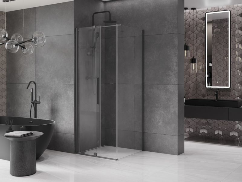 Kabina prysznicowa Mexen Velar rozsuwana 120 x 120 cm transparent gun metal 1 szt.