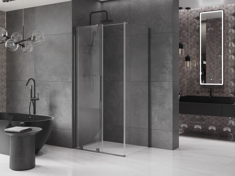 Kabina prysznicowa Mexen Velar rozsuwana 130 x 100 cm transparent gun metal 1 szt.