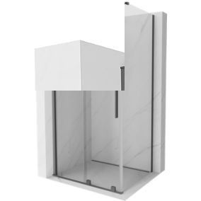 Kabina prysznicowa Mexen Velar rozsuwana 130 x 80 cm transparent gun metal 1 szt.