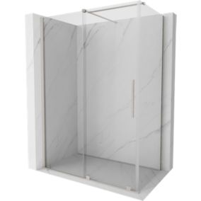 Kabina prysznicowa Mexen Velar rozsuwana 140 x 75 cm transparent nikiel szczotkowany 1 szt.