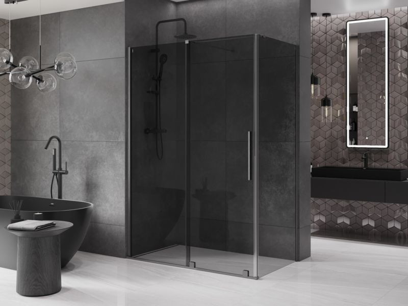 Kabina prysznicowa Mexen Velar rozsuwana 150 x 70 cm grafit gun gray szczotkowany 1 szt.