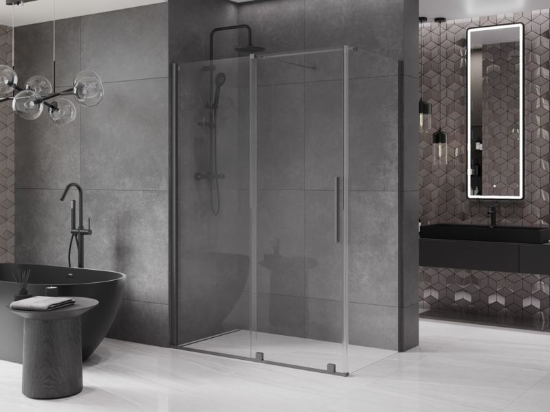 Kabina prysznicowa Mexen Velar rozsuwana 150 x 70 cm transparent gun metal 1 szt.