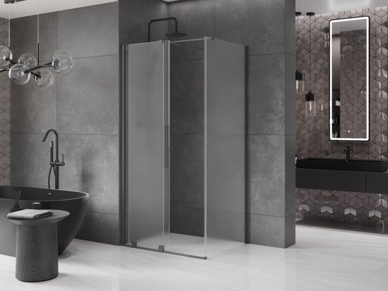 Kabina prysznicowa Mexen Velar rozsuwana 90 x 120 cm szron gun metal 1 szt.