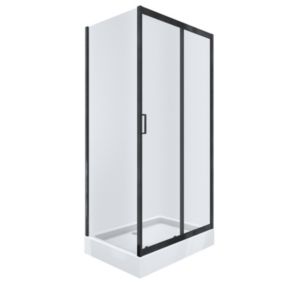 Kabina prysznicowa NAMELESS Durasan 100x70 czarny mat prostokątna z brodzikiem zestaw 1szt.