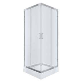 Kabina prysznicowa NAMELESS Durasan 80x80 chrom kwadratowa z brodzikiem zestaw 1szt.