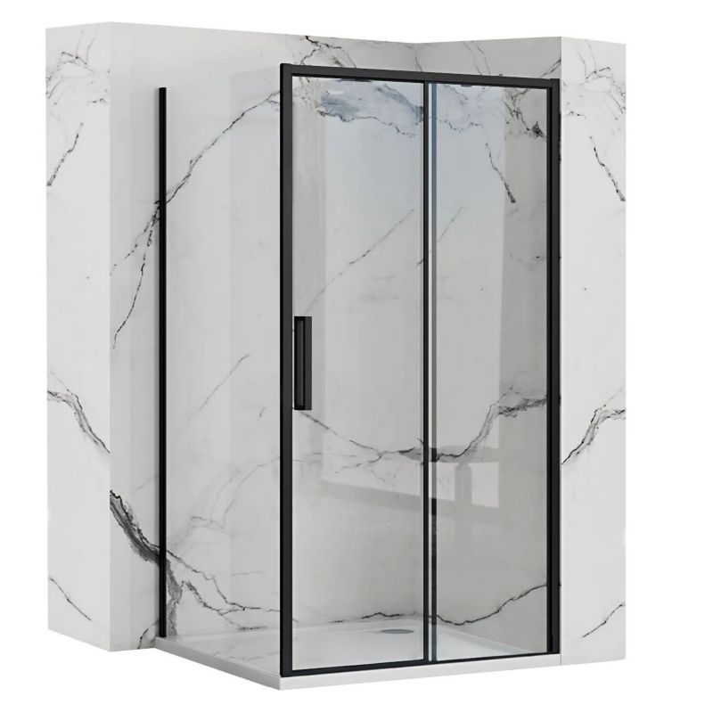 Kabina Prysznicowa Narożna Rapid Slide Black 160X90X195Cm 1 Szt