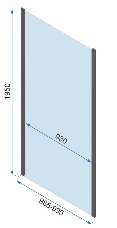 Kabina Prysznicowa Narożna Rea Rapid Fold 100X80X195Cm Czarny 1 Szt
