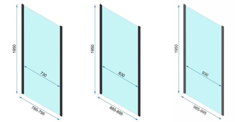 Kabina Prysznicowa Narożna Rea Rapid Swing Chrom 100X80X195Cm 1 Szt