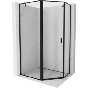 Kabina prysznicowa pięciokątna Mexen Mist czarna 90x80 cm - 8A8-090-080-70-70-L 1 szt.