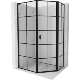 Kabina prysznicowa pięciokątna Mexen Mist L czarna 80 x 100 cm - 8A8L-080-100-70-77-P 1 szt.