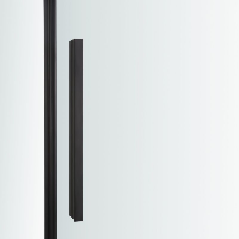 Kabina prysznicowa pięciokątna GoodHome Ezili 90 x 90 cm czarna/transparentna