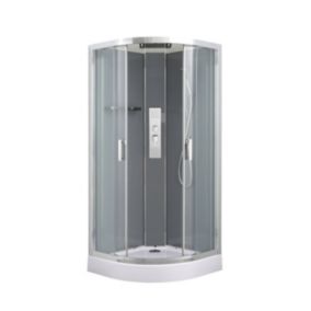 Kabina prysznicowa półokrągła GoodHome Beloya 90 cm chrom z hydromasażem