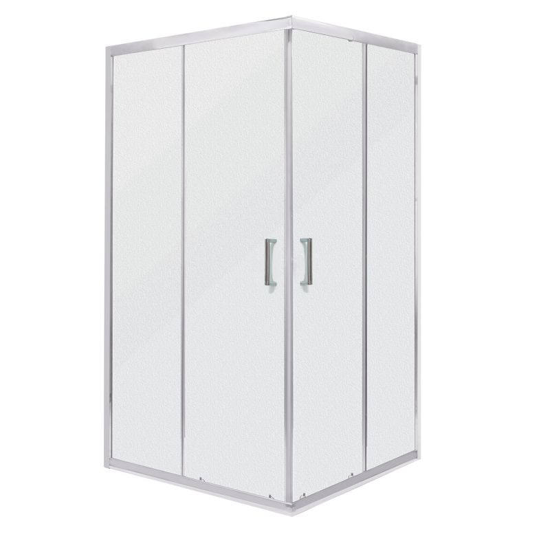 Kabina prysznicowa prostokątna Kerra Malibu 70x80 cm chrom z mrożonym szkłem 1 szt.