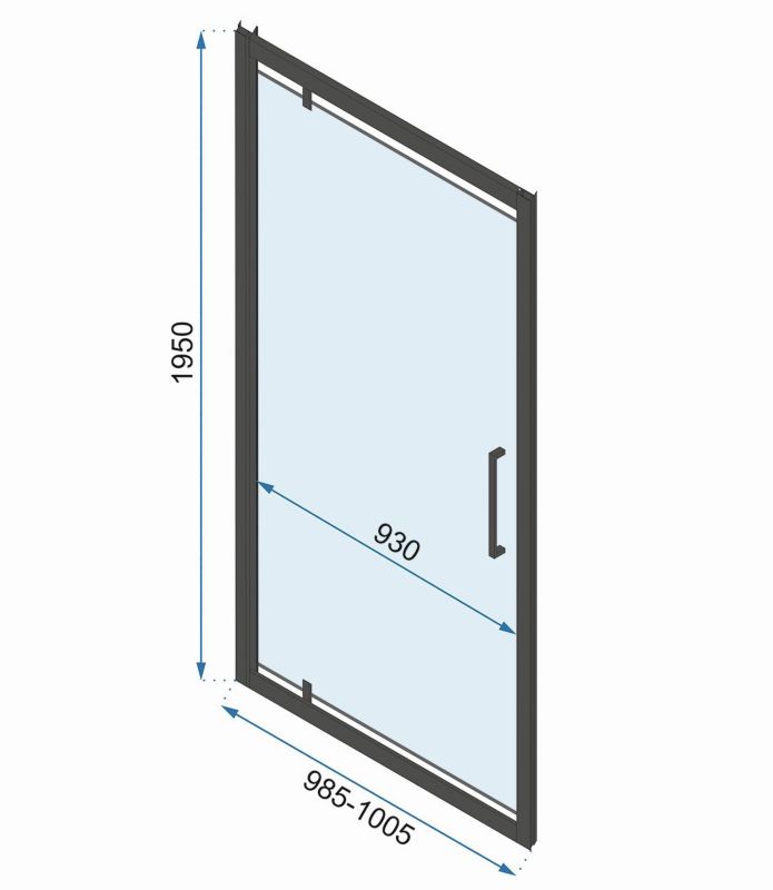 Kabina Prysznicowa Przyścienna Rea Rapid Swing Chrom 100X100X195Cm 1 Szt