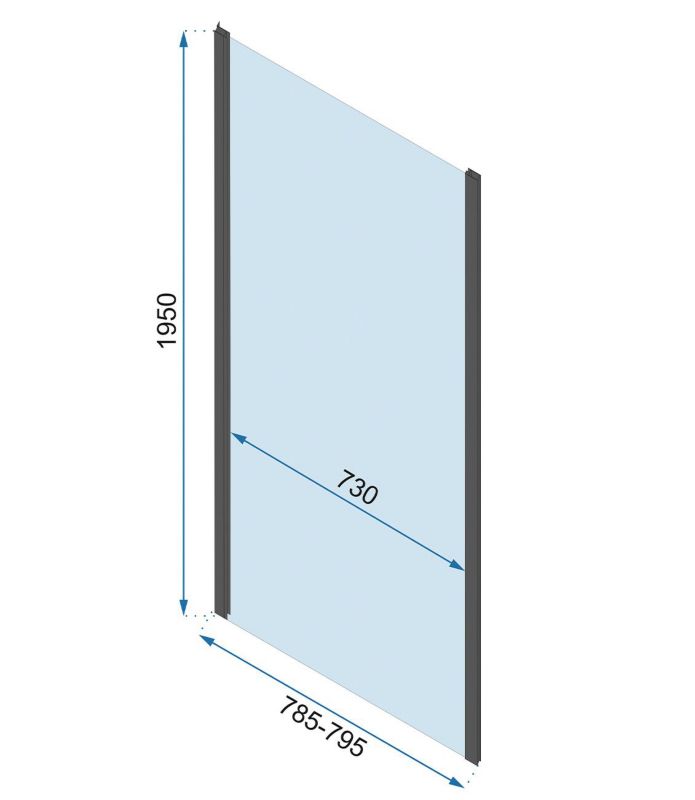 Kabina Prysznicowa Przyścienna Rea Rapid Swing Chrom 100X100X195Cm 1 Szt