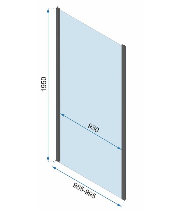 Kabina Prysznicowa Przyścienna Rea Rapid Swing Chrom 100X100X195Cm 1 Szt