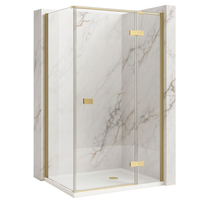 Sprchová kabina Rea Atlas 100x80 Gold Brushed Right, 1 ks.