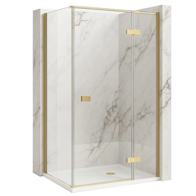 Sprchová kabina Rea Atlas 90x80 Gold Brushed Right, 1 ks.