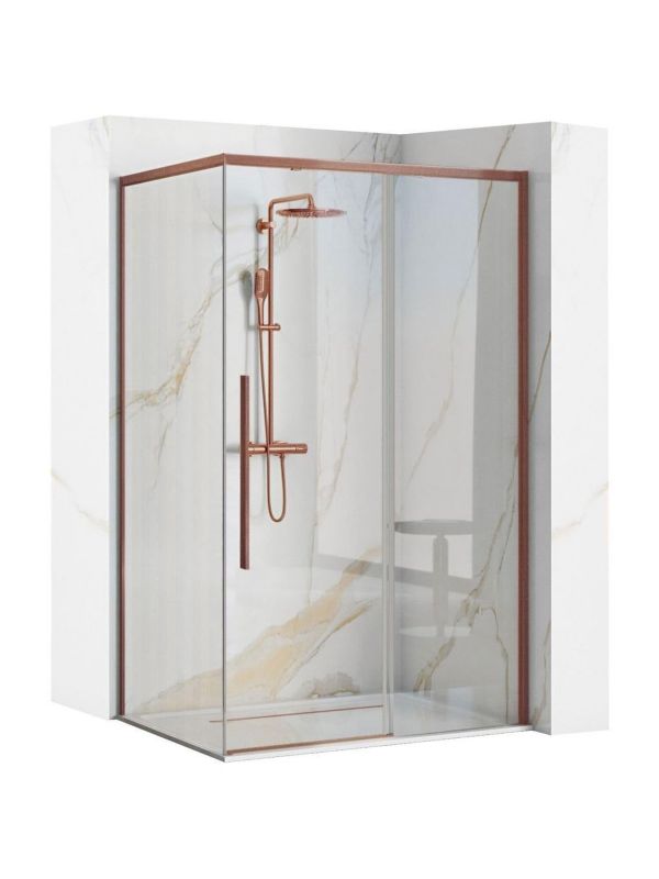 Rea Solar Brush Copper sprchová kabina 100x80 obdélníkové dveře 1 ks.