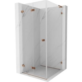 Kabina prysznicowa składana Mexen Lunar-F L różowe złoto 90x90 cm 836L-090-090-60-00-L 1 szt.