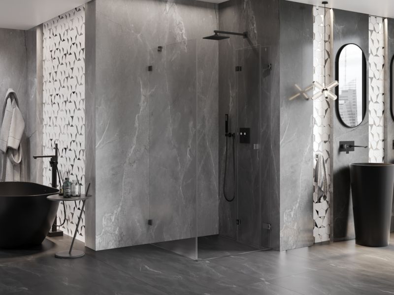 Kabina prysznicowa składana Mexen Lunar-F transparent gun metal 90 x 90 cm 1 szt.
