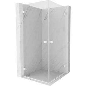 Kabina prysznicowa uchylna Mexen Lunar-B transparent biały 95x95 cm 1 szt.