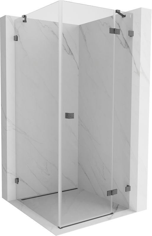 Kabina prysznicowa uchylna Mexen Lunar gun gray 90 x 90 cm 1 szt.