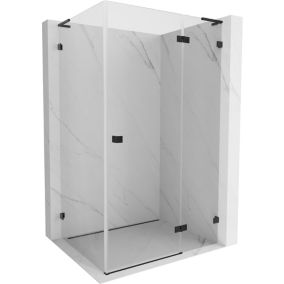 Kabina prysznicowa uchylna Mexen Lunar L transparent czarna 100x80 cm 1 szt.