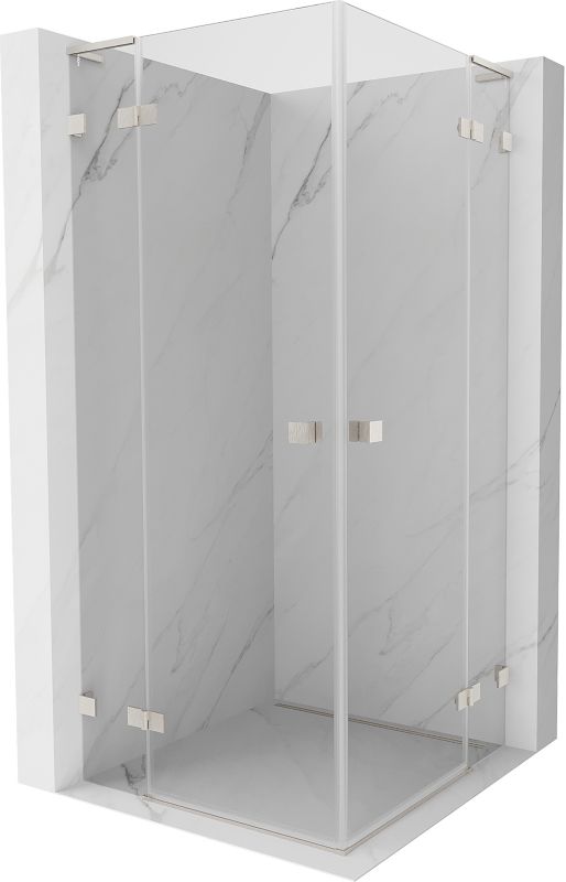Kabina prysznicowa uchylna Mexen Lunar L transparent nikiel 115x115 cm 1 szt.
