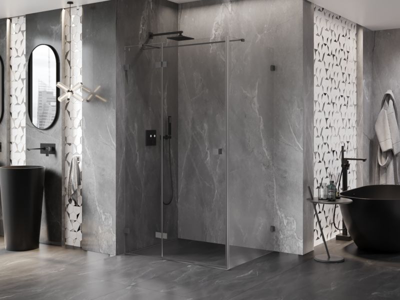 Kabina prysznicowa uchylna Mexen Lunar T gun metal 135 x 120 cm 1 szt.