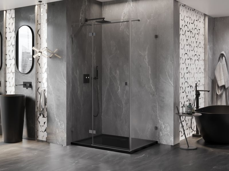 Kabina prysznicowa uchylna Mexen Lunar T gun metal 135 x 120 cm 1 szt.