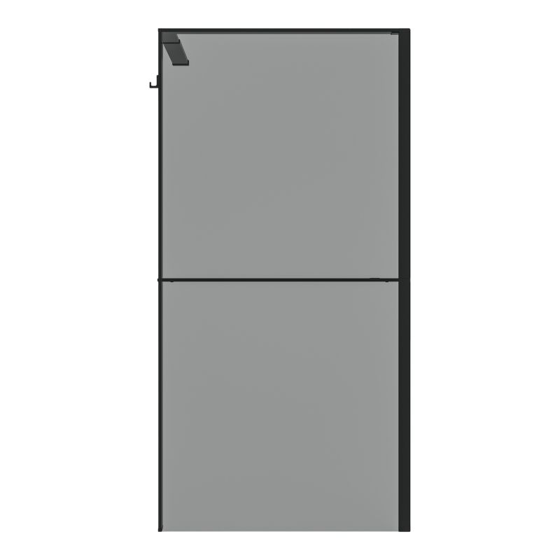 Kabina prysznicowa walk-in Evanna 120 cm z półką czarny grafit/transparentna